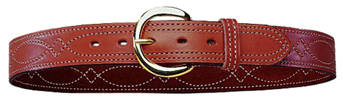 Bianchi 12869 Fancy Stitch Belt B12 34" Tan Leather