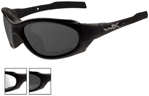 Wiley X Eyewear 291 Advanced Safety Glasses Smoke Gray & Clear Lens/Black Frame