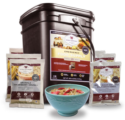 Wise Foods 01121 Grab N Go Bucket Breakfast Only 120 Servings Dehydrated/Freeze Dried