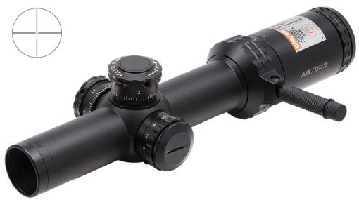 Bushnell AR91424I AR Optics 1-4x 24mm Obj 110-36 ft @ 100 yds FOV 30mm Tube Dia Black Matte Illuminated Ballistic Tactical