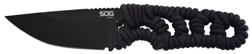 S.O.G FX32KCP Tangle Fixed 3.9" 9Cr18MoV Stainless Drop Point Paracord Wrap Black