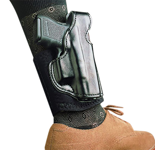 Desantis Gunhide 014PCE1Z0 Die Hard Ankle Rig Glock 26/27/33 Leather/Sheepskin Padding Black