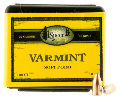 Speer 1017 Rifle 22 Caliber .224 40 GR Varmint Spire Soft Point 100 Box