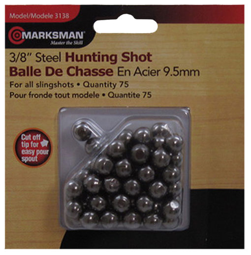 Marksman 3138Slingshot Steel Shot 1/4" 75 Pack