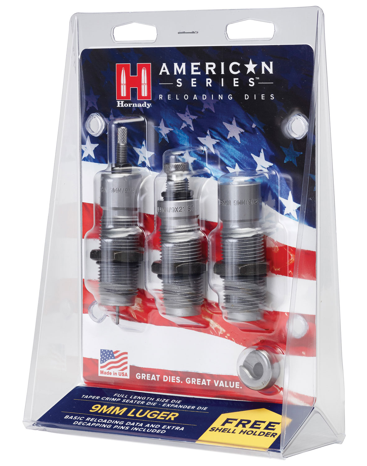 Hornady 486515 American 3 Die Set 9mm Luger White Birch Armory
