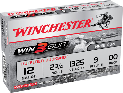 Winchester Ammo XB1200TG Win3Gun 12 Gauge 2.75" 9 Pellets 00 Buckshot 5 Bx/ 50 Cs