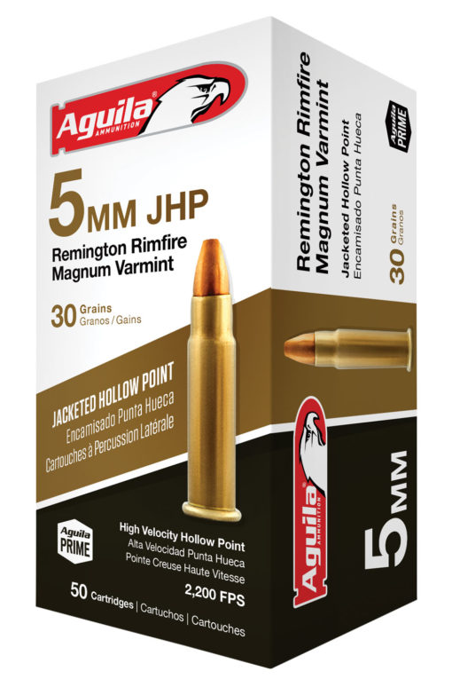 Aguila 1B222406 Special  5mm Rem Rimfire Mag 30 gr Jacketed Hollow Point (JHP) 50 Bx/ 20 Cs