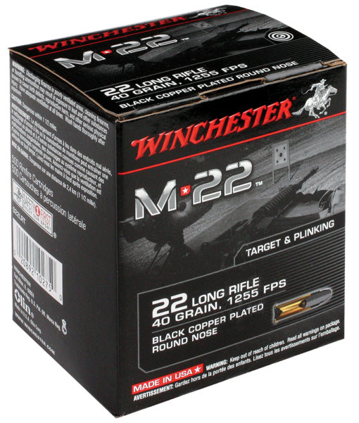 Winchester Ammo S22LRT M-22  22 LR 40 gr Round Nose (RN) 2000 Bx/ 1 Cs (Sold By Case)
