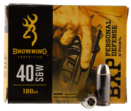 Browning Ammo B191700401 BXP  40 S&W 180 gr Hollow Point (HP) 20 Bx/ 10 Cs