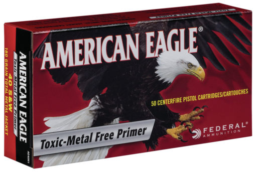 Federal AE40N1 American Eagle Indoor Range Training (IRT) 40 S&W 180 gr Total Metal Jacket (TMJ) 50 Bx/ 20 Cs