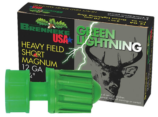 Brenneke SL122HFSGL Green Lightning  12 Gauge 2.75" 1 1/4 oz Slug Shot 5 Bx/ 50 Cs