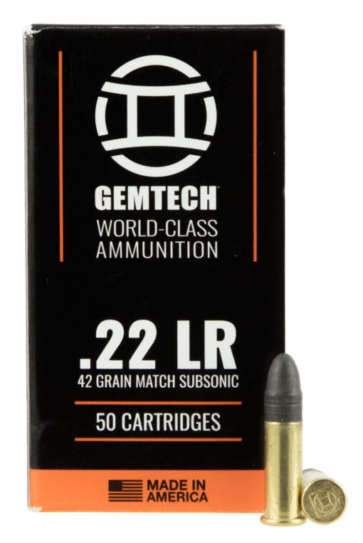 Gemtech 3009679 Subsonic  22 LR 42 gr Lead Round Nose (LRN) 50 Bx/