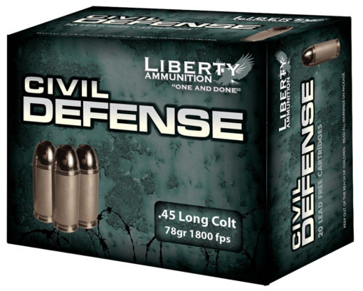 Liberty Ammunition LACD45031 Civil Defense  45 Colt (LC) 78 gr Hollow Point (HP) 20 Bx/ 50 Cs