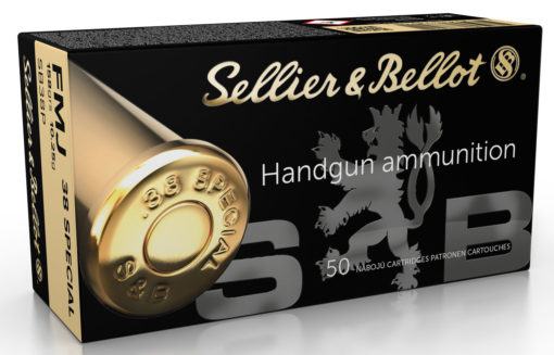 Sellier & Bellot SB38P Handgun  38 Special 158 gr Full Metal Jacket (FMJ) 50 Bx/ 20 Cs