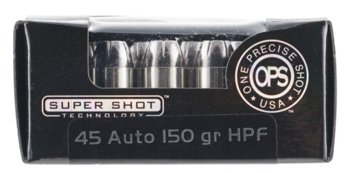 Ammo Inc 45150HPF OPS  45 ACP 150 gr Hollow Point (HP) 20 Bx/ 10 Cs