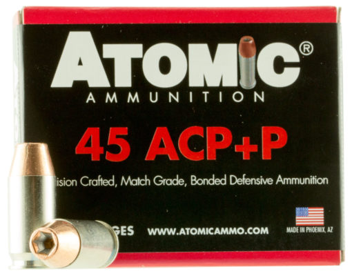 Atomic 00458 Pistol  45 ACP +P 185 gr Bonded Match Hollow Point 20 Bx/ 10 Cs