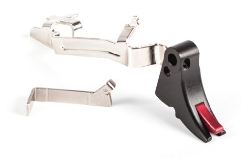ZEV FULADJBARSMBR Fulcrum Adjustable Trigger BAR Kit with Red Safety Compatible with Glock 17-39 Gen 1-3 Curved