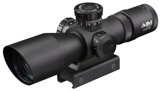 Aim Sports JT2SDM3940G Titan 3-9x 40mm Obj 37.6-12.6 ft @ 100 yds FOV 30mm Tube Black Finish Tri-Illuminated Mil Dot