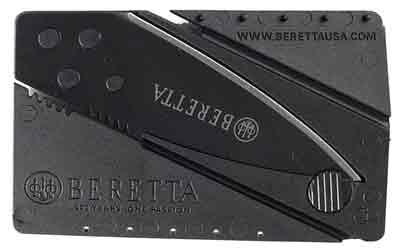 Beretta USA CCKNIFE Credit Card Knife 2.5" Stainless Steel Black Drop Point Polymer Black