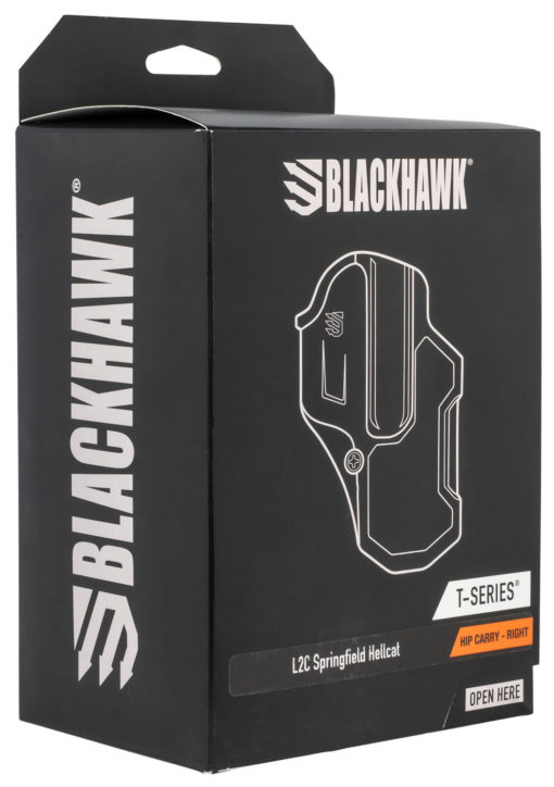 Blackhawk 410713BKR T-Series L2C Black Matte Polymer OWB Springfield Hellcat Right Hand