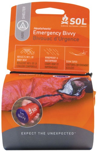 Adventure Medical Kits 01401138 SOL Emergency Bivvy Aluminum-Coated Polyethylene Orange 84" x 36"