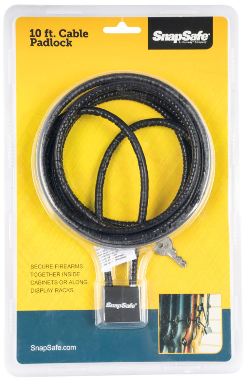 SnapSafe 75282 Padlock  10' Cable
