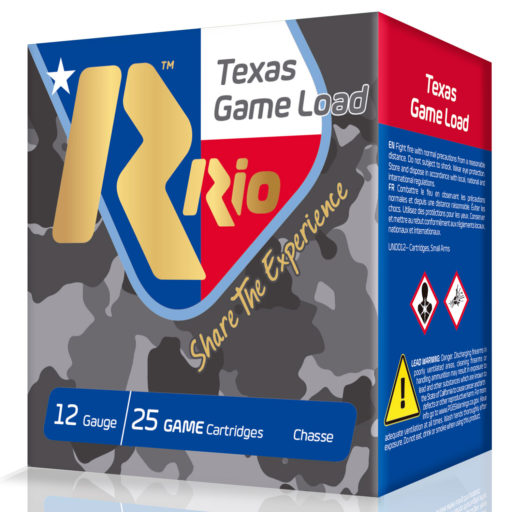 RIO AMMUNITION TG3675TX Top Game Texas Game Load Standard Velocity 12 Gauge 2.75" 1-1/4 oz 7.5 Shot 25 Bx/ 10 Cs