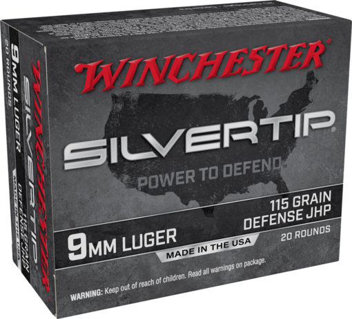 Winchester Ammo W9MMST Super-X  9mm Luger 115 gr Silvertip Hollow Point 20 Bx/ 10 Cs