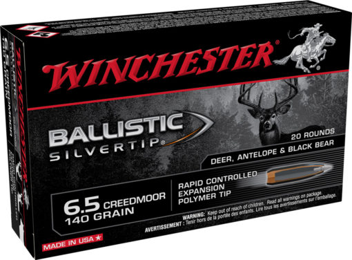 Winchester Ammo SBST65CM Ballistic Silvertip  6.5 Creedmoor 140 gr Ballistic Silvertip 20 Bx/ 10 Cs