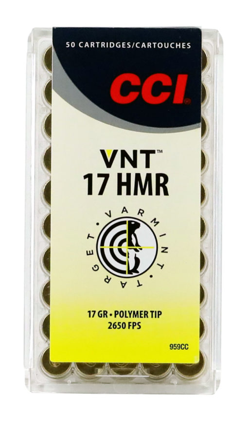 CCI 959CC Varmint VNT 17 HMR 17 gr Varmint Tipped 50 Bx/ 40 Cs