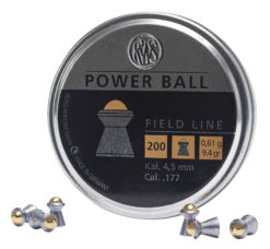 RWS/Umarex 2317414 Power Ball  .177 Pellet Steel/Lead Domed Pellet 200 Per Tin