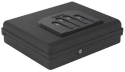 Gunvault MV105019 MicroVault XL Personal Safe Mechanical Illuminated Keypad/Key 18 Gauge Steel Black