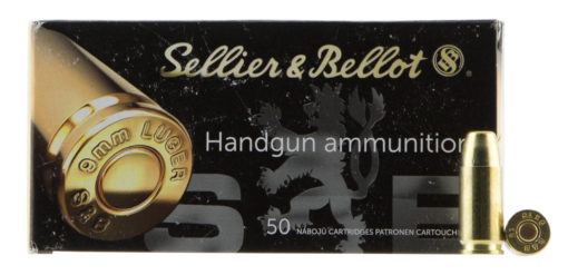 Sellier & Bellot SB9SUBB Handgun  9mm Luger Subsonic 150 gr Full Metal Jacket (FMJ) 50 Bx/ 20 Cs