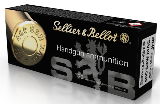 Sellier & Bellot SB460B Handgun  460 S&W Mag 255 gr Jacketed Hollow Point (JHP) 20 Bx/ 12 Cs
