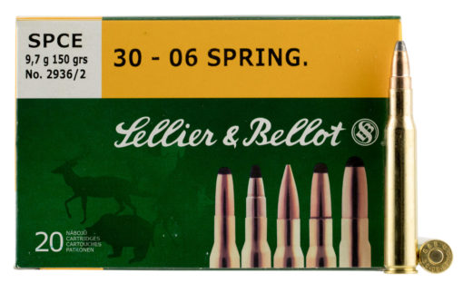 Sellier & Bellot SB3006A Rifle  30-06 Springfield 180 gr Full Metal Jacket (FMJ) 20 Bx/ 20 Cs