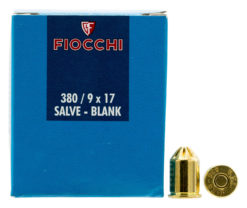 Fiocchi 380BLANK Handgun Blank 380 Rimmed Short 50 Bx/ 20 Cs