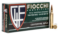 Fiocchi 7RMHSA Extrema  7mm Rem Mag 154 GR SST Polymer Tip BT 20 Bx/ 10 Cs