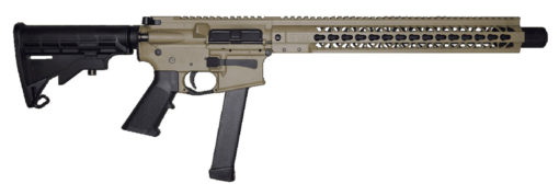 Brigade Firearms A0911623 BM-9  9mm Luger 16" 33+1 Flat Dark Earth Cerakote Adjustable Stock 15" Rail