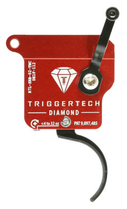 TriggerTech R7LSRB02TNC Diamond Without Bolt Release Remington 700 Black Single-Stage Traditional Curved 0.30-2 lbs Left
