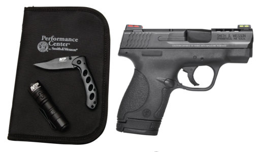 Smith & Wesson 12067 Performance Center Everyday Carry Kit 9mm Luger Double 3.1" 7+1/8+1 Black Polymer Grip/Frame Black Stainless Steel Slide