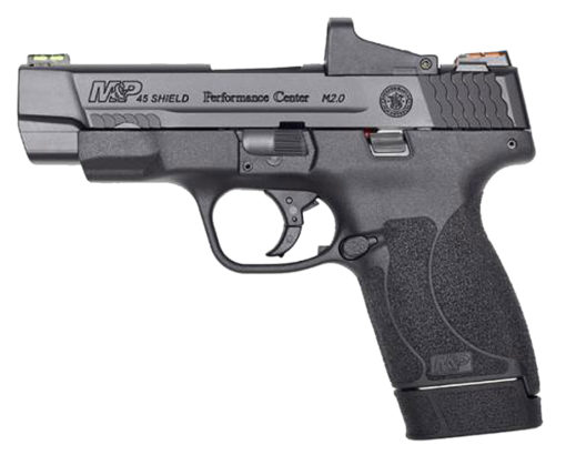 Smith & Wesson 11865 Performance Center Shield M2.0 45 ACP 4" 6+1 7+1 Black Black Polymer Grip Optic Ready