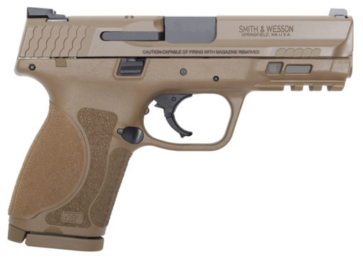 Smith & Wesson 12458 M&P M2.0 Compact 9mm Luger 4" 15+1 Flat Dark Earth No Thumb Safety