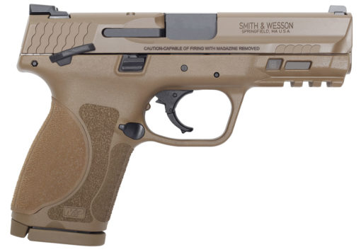 Smith & Wesson 12459 M&P M2.0 Compact 9mm Luger 4" 15+1 Flat Dark Earth Thumb Safety