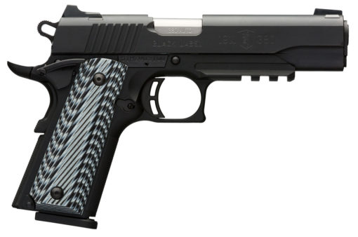 Browning 051901492 1911-380 Black Label Pro 380 ACP 4.25" 8+1 Black Black Stainless Steel Black/White G10 Grip