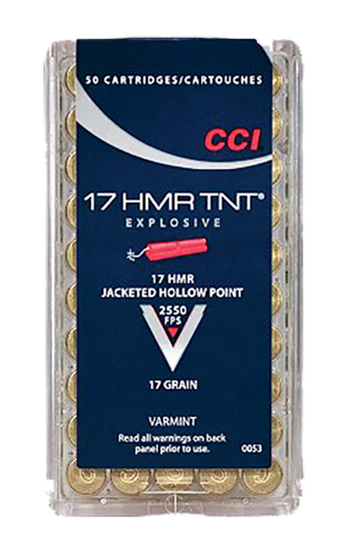 CCI 0053 Varmint TNT 17 HMR 17 gr Jacketed Hollow Point (JHP) 50 Bx/ 40 Cs