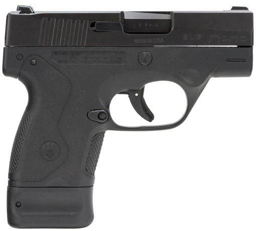 Beretta USA JMN9S15 BU9 Nano 9mm Luger Single 3" 6+1 & 8+1 Black Polymer Grip/Frame Black