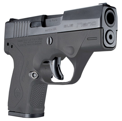 Beretta USA JMN9S95 BU9 Nano 9mm Luger Single 3" 6+1/8+1 Gray Polymer Grip/Frame Black Aluminum Alloy Slide