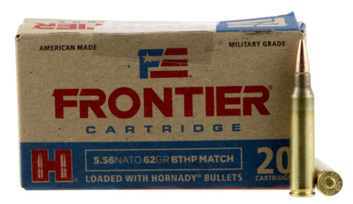 Frontier Cartridge FR300 Rifle  5.56x45mm NATO 62 gr Boat Tail Hollow Point Match 20 Bx/ 25 Cs