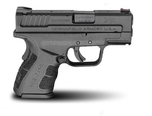 Springfield Armory XDG9802HC XD Mod.2 Sub-Compact 40 Smith & Wesson (S&W) Double 3" 9+1/12+1 Black Polymer Grip/Frame Black Melonite Slide