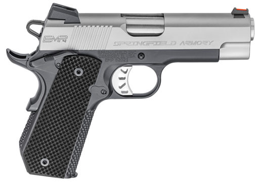 Springfield Armory PI9224L 1911 EMP Conceal Carry 40 S&W Single 4" 8+1 Black G10 Grip Stainless Steel Slide